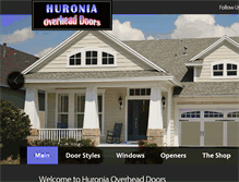 Tablet Screenshot of huroniaoverheaddoors.com
